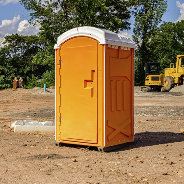 can i customize the exterior of the porta potties with my event logo or branding in Ackerly